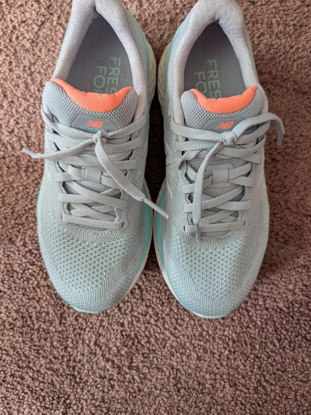 New Balance Women's Mint & Coral Athletic Running Shoes